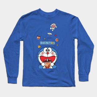 doraemon dorayaki boba Long Sleeve T-Shirt